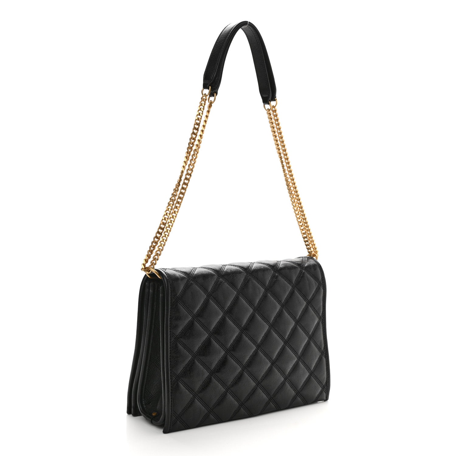 Saint Laurent Lambskin Quilted Small Becky Chain Bag Black 3 of 8