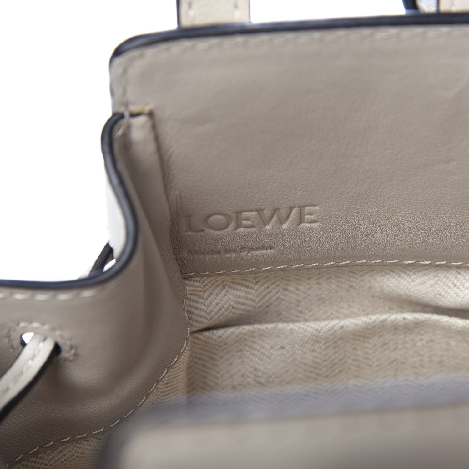 Loewe Calfskin Canvas Mini Hammock Shoulder Bag Natural Light Oat 6 of 10