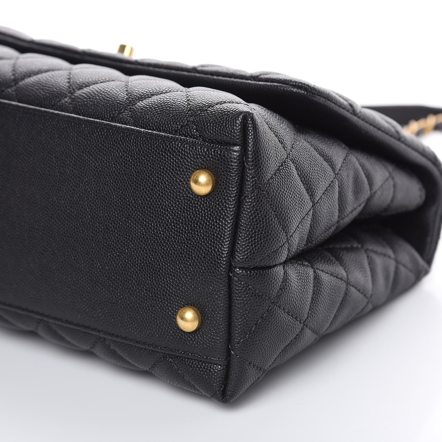 Chanel Caviar Quilted Small Coco Handle Flap Black 9 of 10