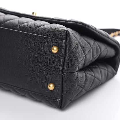 Chanel Caviar Quilted Small Coco Handle Flap Black 9 of 10