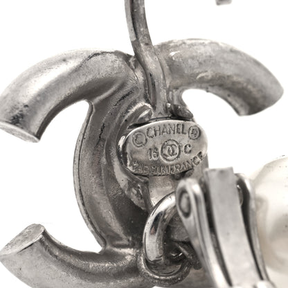 Chanel Enamel CC Pearl Drop Earrings Multicolor 4 of 4