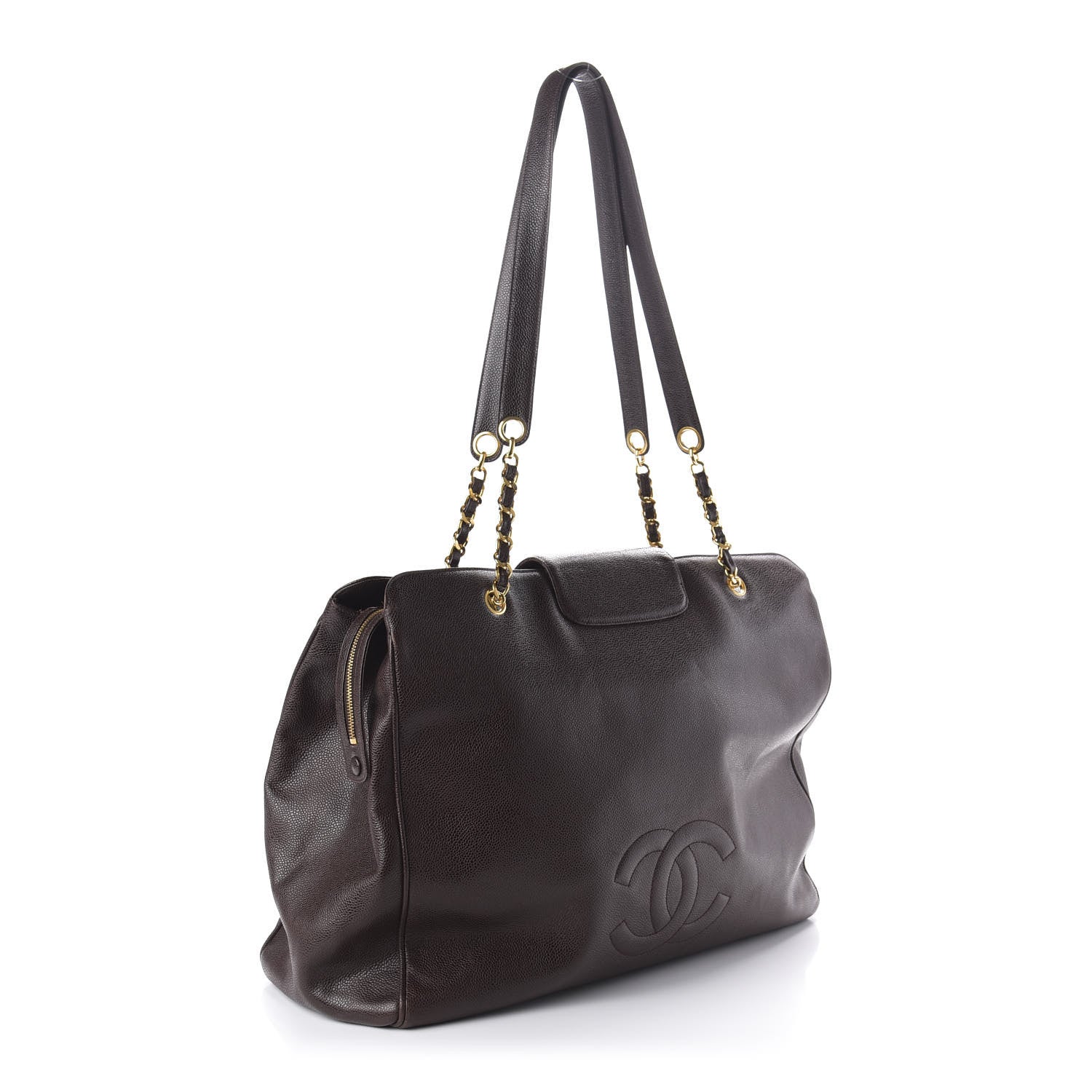 Chanel Caviar XL Weekender Bag Brown 2 of 9