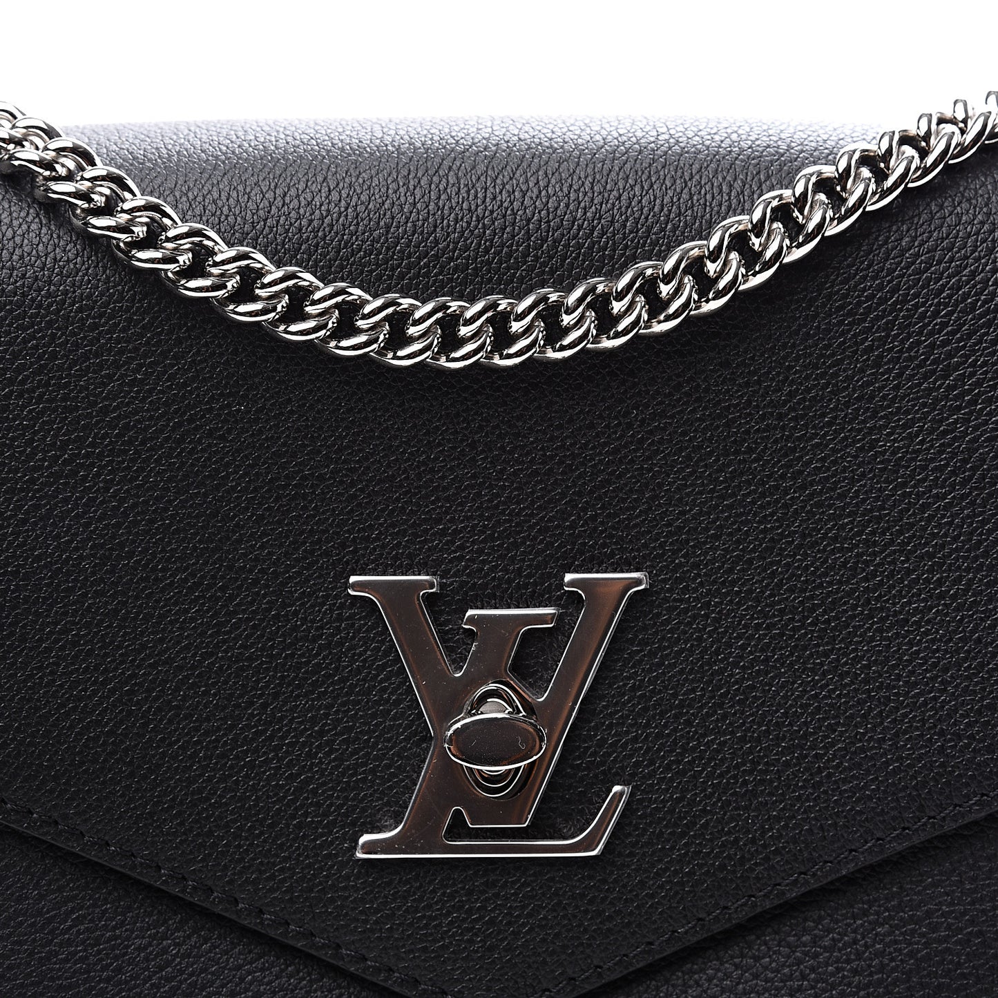 Soft Calfskin My Lockme Chain Bag BB Black