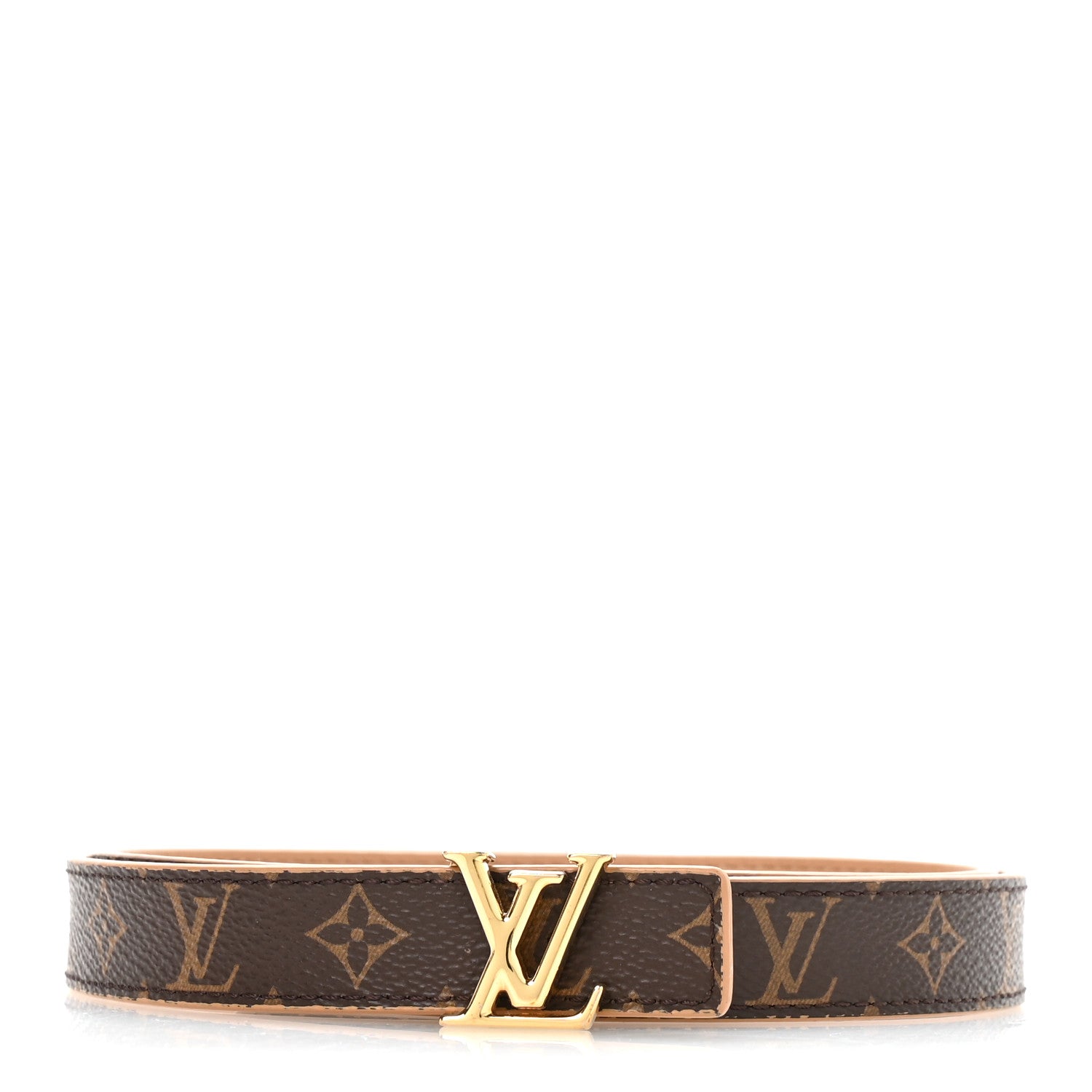 Louis Vuitton Calfskin Monogram 20mm LV Iconic Reversible Belt 75 30 Arizona Beige 1 of 7