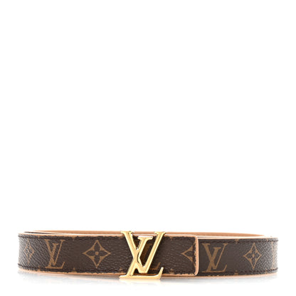 Louis Vuitton Calfskin Monogram 20mm LV Iconic Reversible Belt 75 30 Arizona Beige 1 of 7