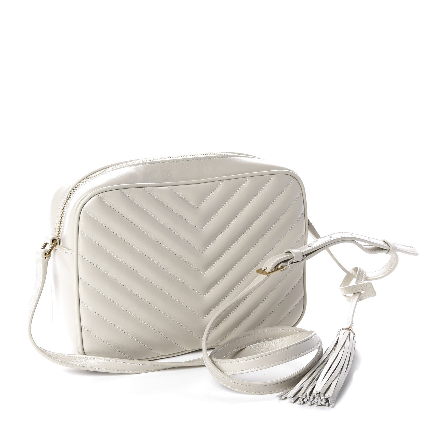 Saint Laurent Calfskin Matelasse Monogram Lou Camera Bag Crema Soft 3 of 11