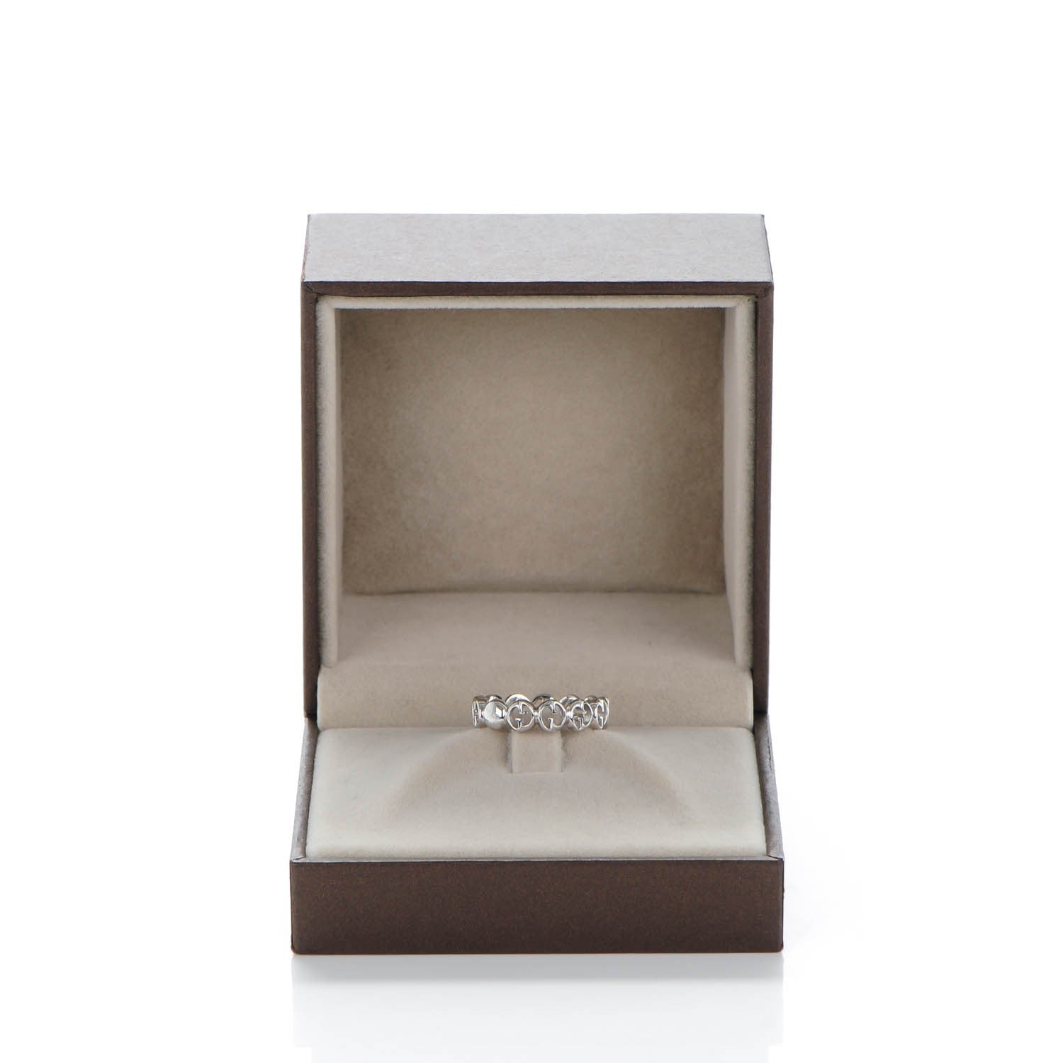 Gucci 18K White Gold 5mm 1973 Band Ring 6.5 5 of 5