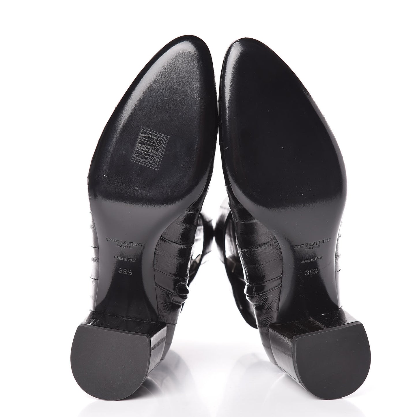 Shiny Eel Joplin Buckle Booties 38.5 Black