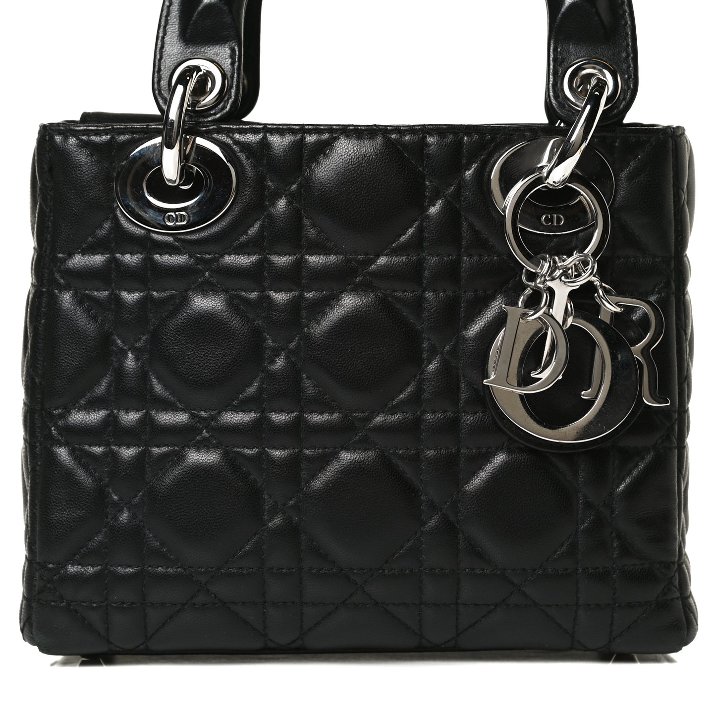 Lambskin Cannage Mini Lady Dior Black