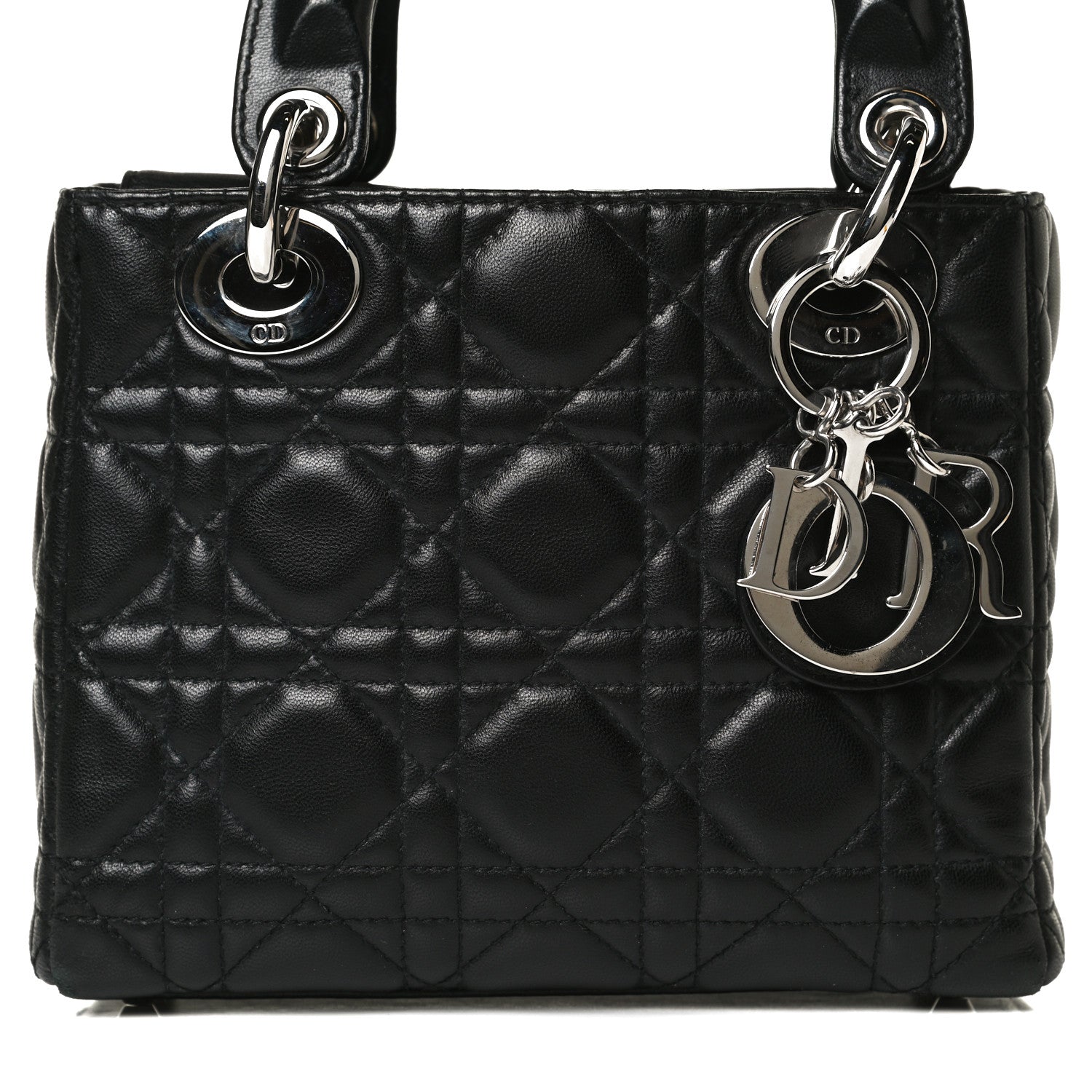 Christian Dior Lambskin Cannage Mini Lady Dior Black 8 of 15