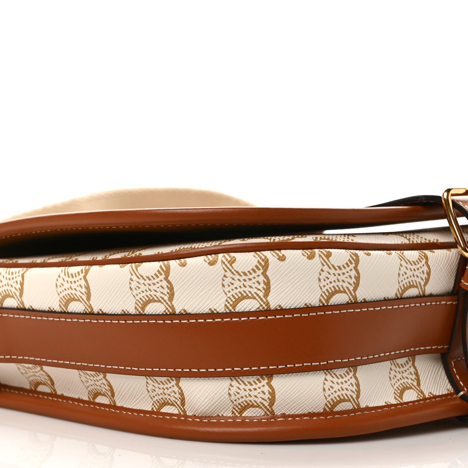 Celine Triomphe Canvas Large Strap Folco Bag White 7 of 8