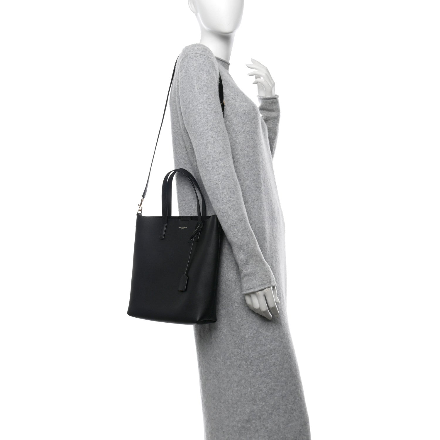 Saint Laurent Calfskin Toy Shopping Tote Black 2 of 13