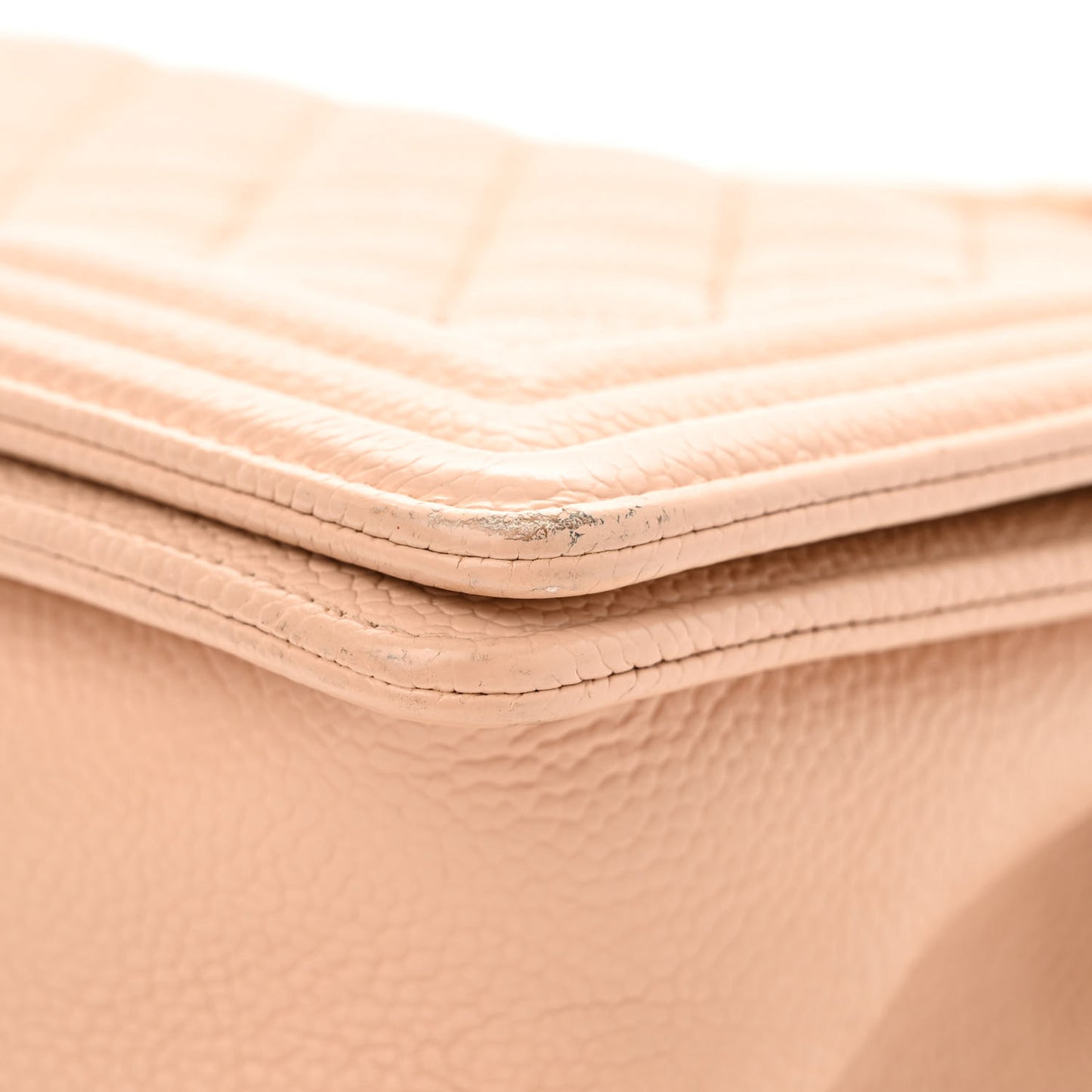 Caviar Quilted Medium Boy Flap Beige