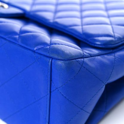 Chanel Lambskin Quilted Maxi Single Flap Blue 9 of 20