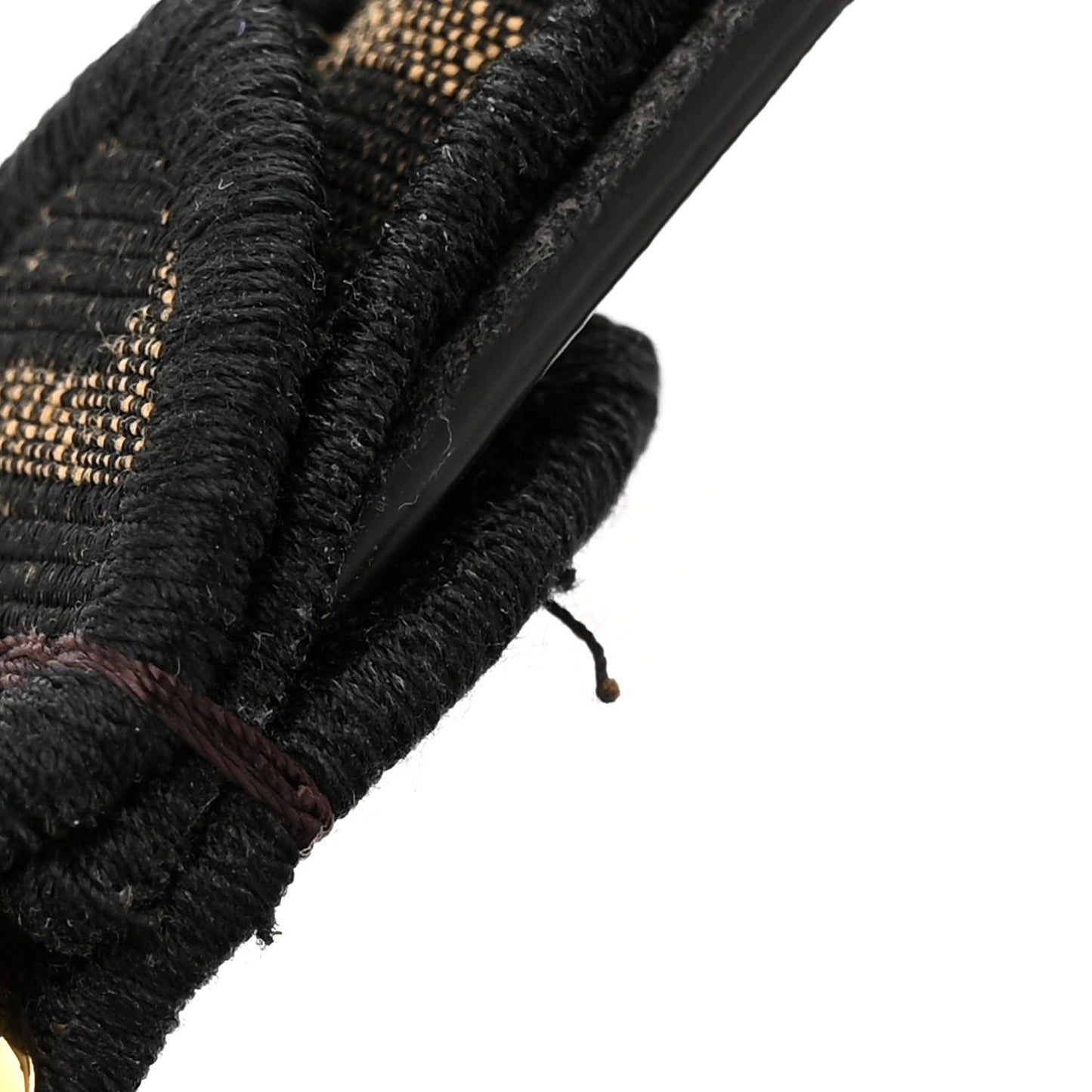 Fabric Jacquard FF 1974 Medium Baguette Tobacco Moro Black