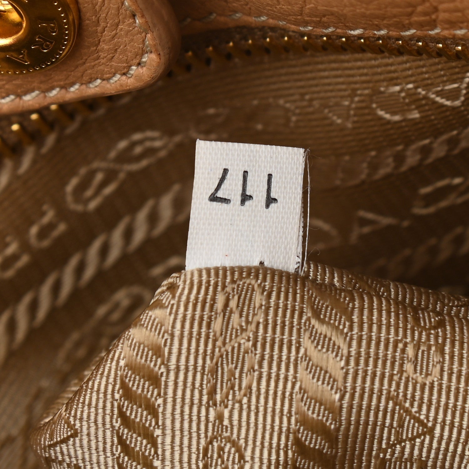 Prada Tessuto Nylon Vitello Daino Shopping Satchel Sughero 7 of 9