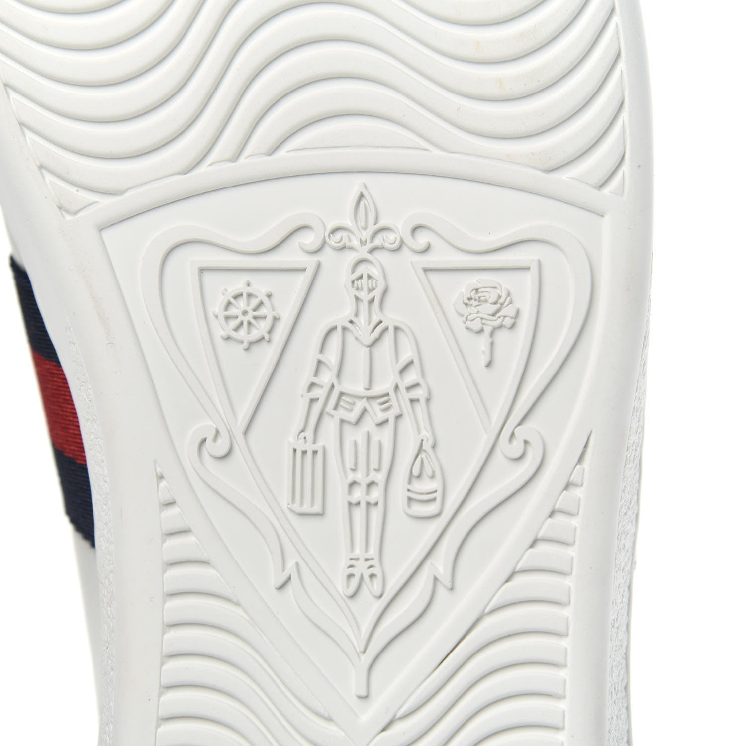 Gucci Calfskin Web Bosco Embroidered Ace Sneakers 39.5 White 8 of 11