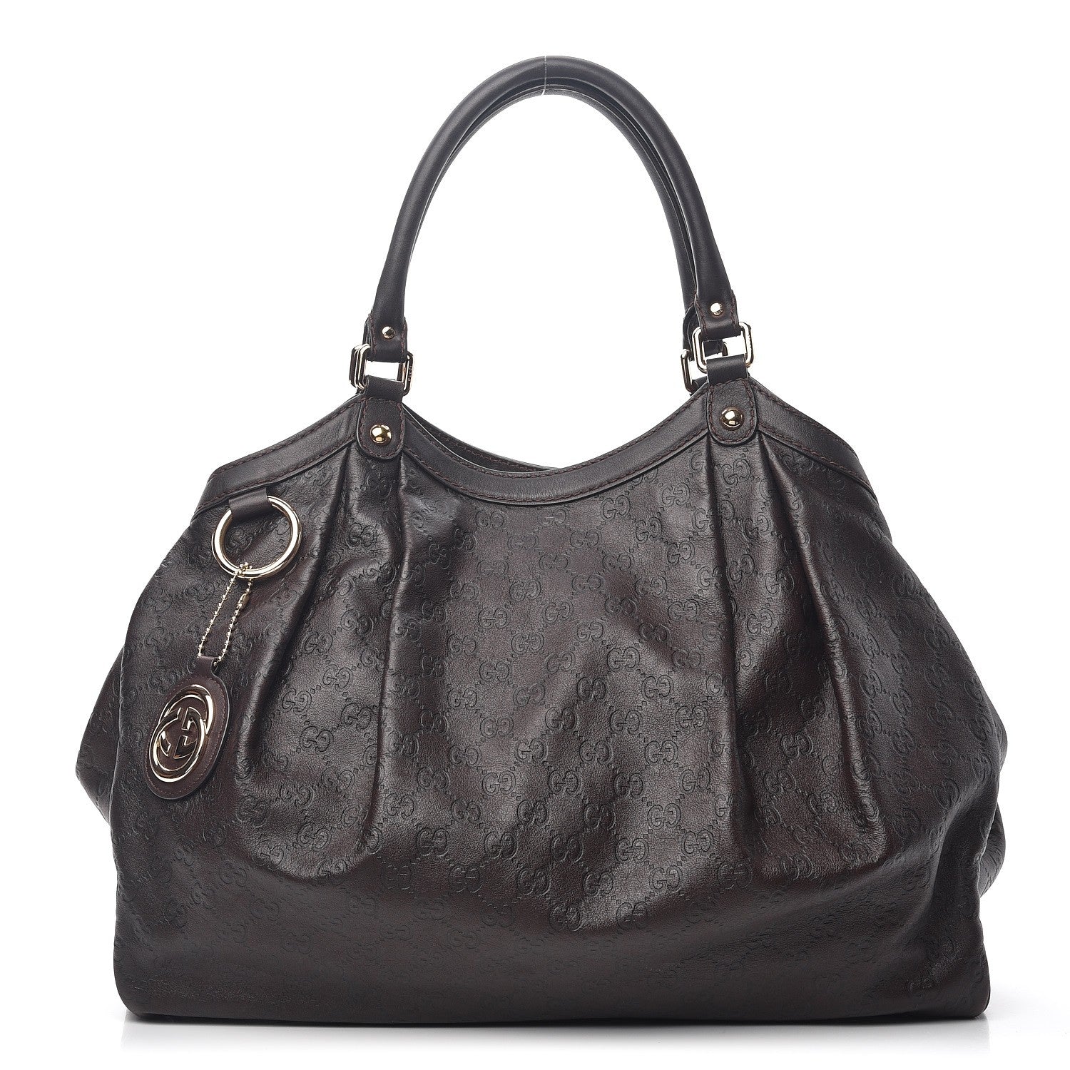 Gucci Guccissima Vitello Tender Large Sukey Tote Testa di Moro 1 of 7