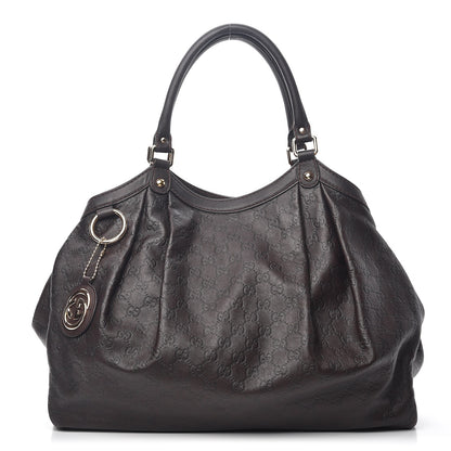 Gucci Guccissima Vitello Tender Large Sukey Tote Testa di Moro 1 of 7