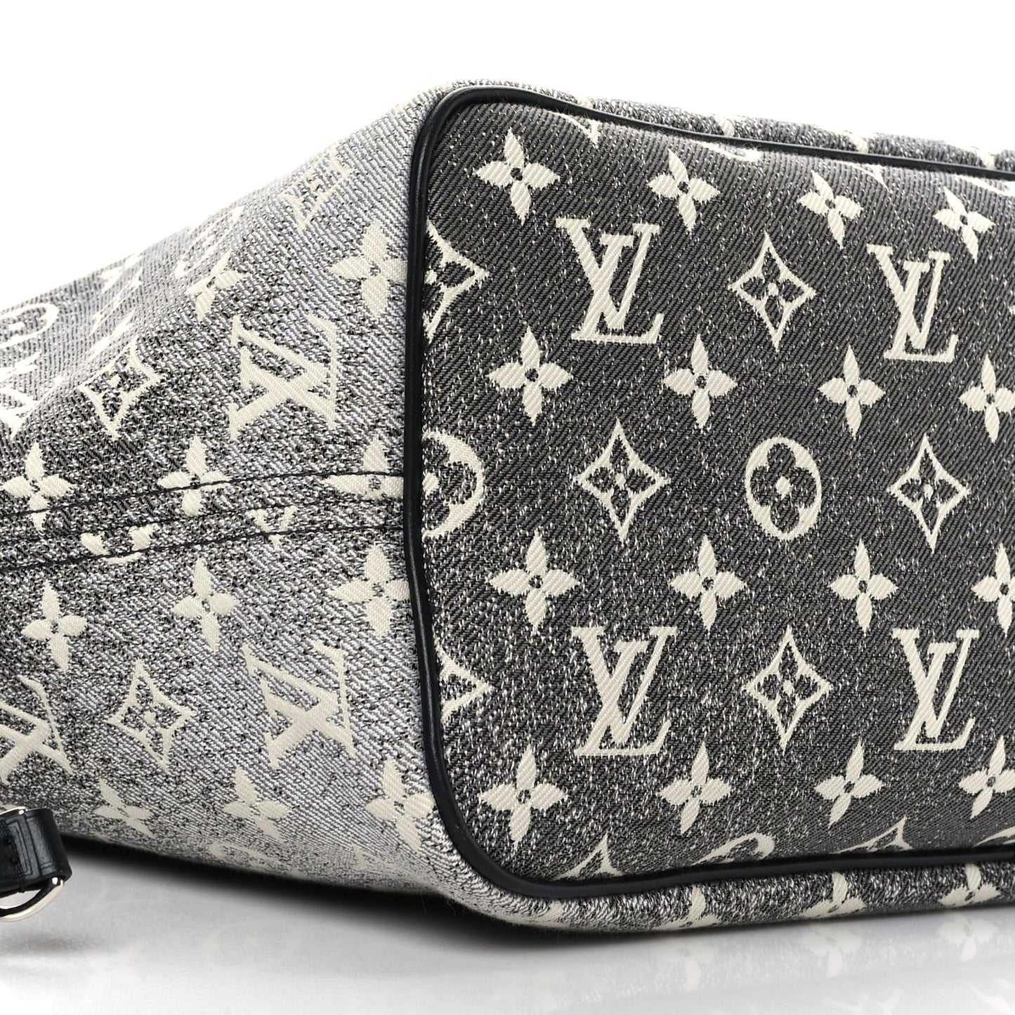 Denim Monogram Jacquard Neverfull MM Grey