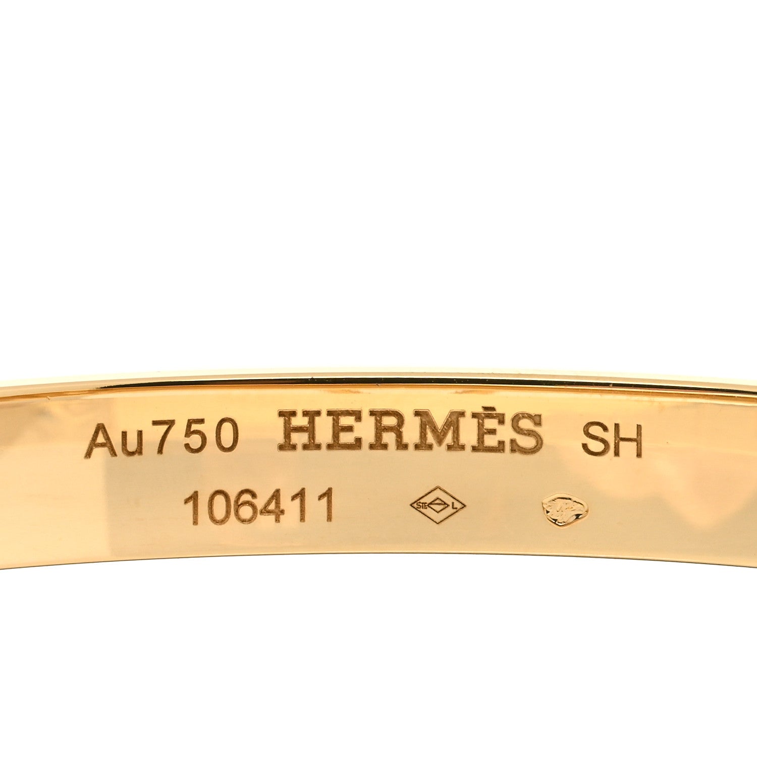 Hermes 18K Yellow Gold PM Collier De Chien Bracelet SH 3 of 3