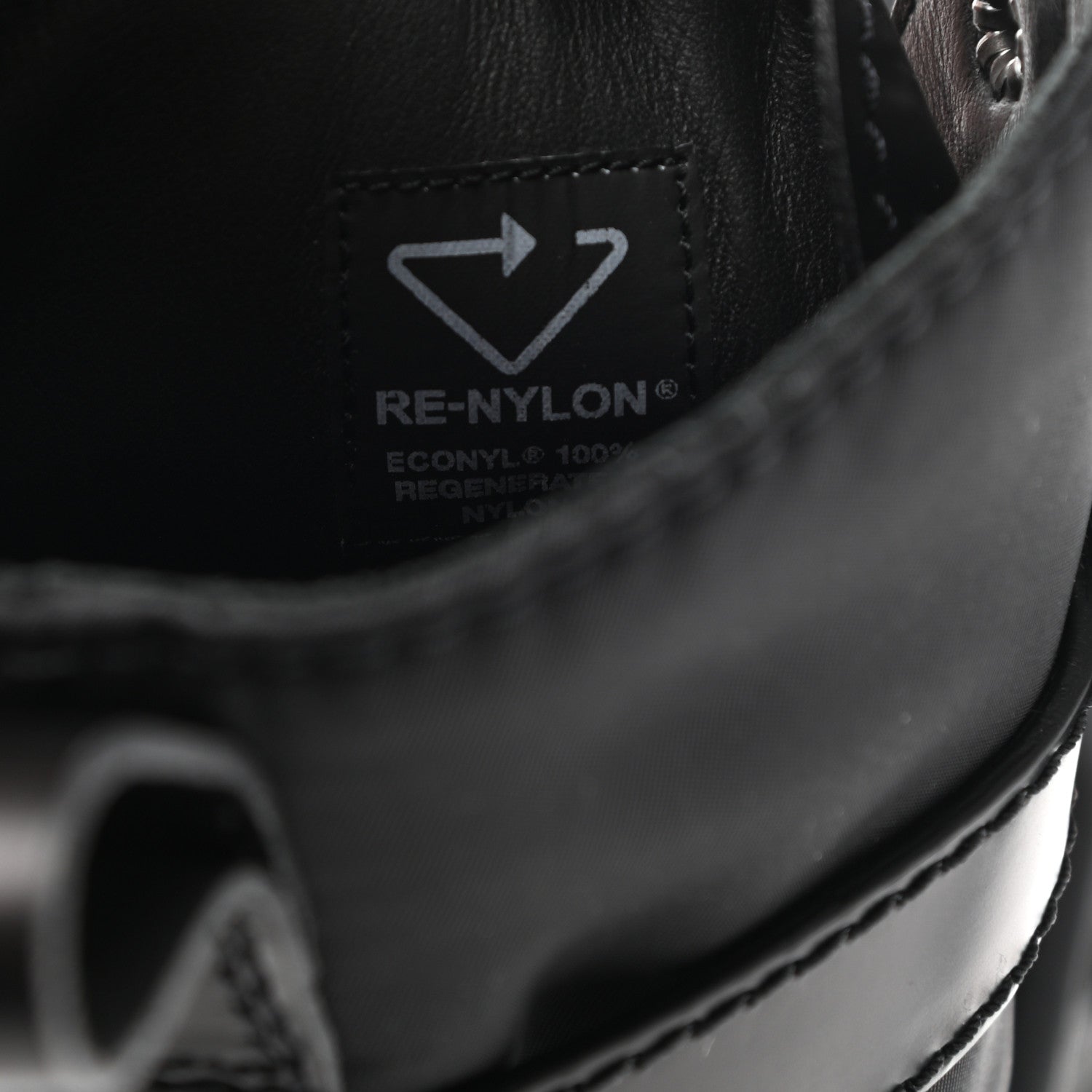 Prada Spazzolato Rois Re-Nylon Metal Triangle Logo Mens Monolith Pouch Pocket 60mm Combat Boots 7 Black 9 of 14