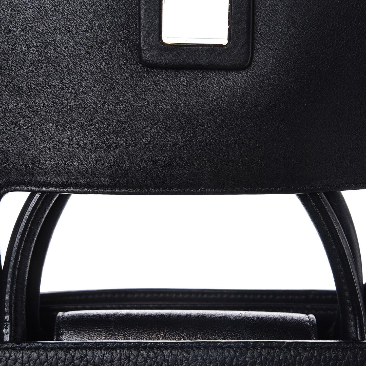 Grained Calfskin Large Diorever Flap Black