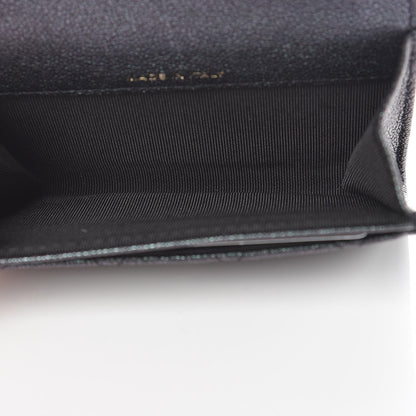 Chanel Iridescent Caviar Quilted Flap Card Holder Black 5 of 9