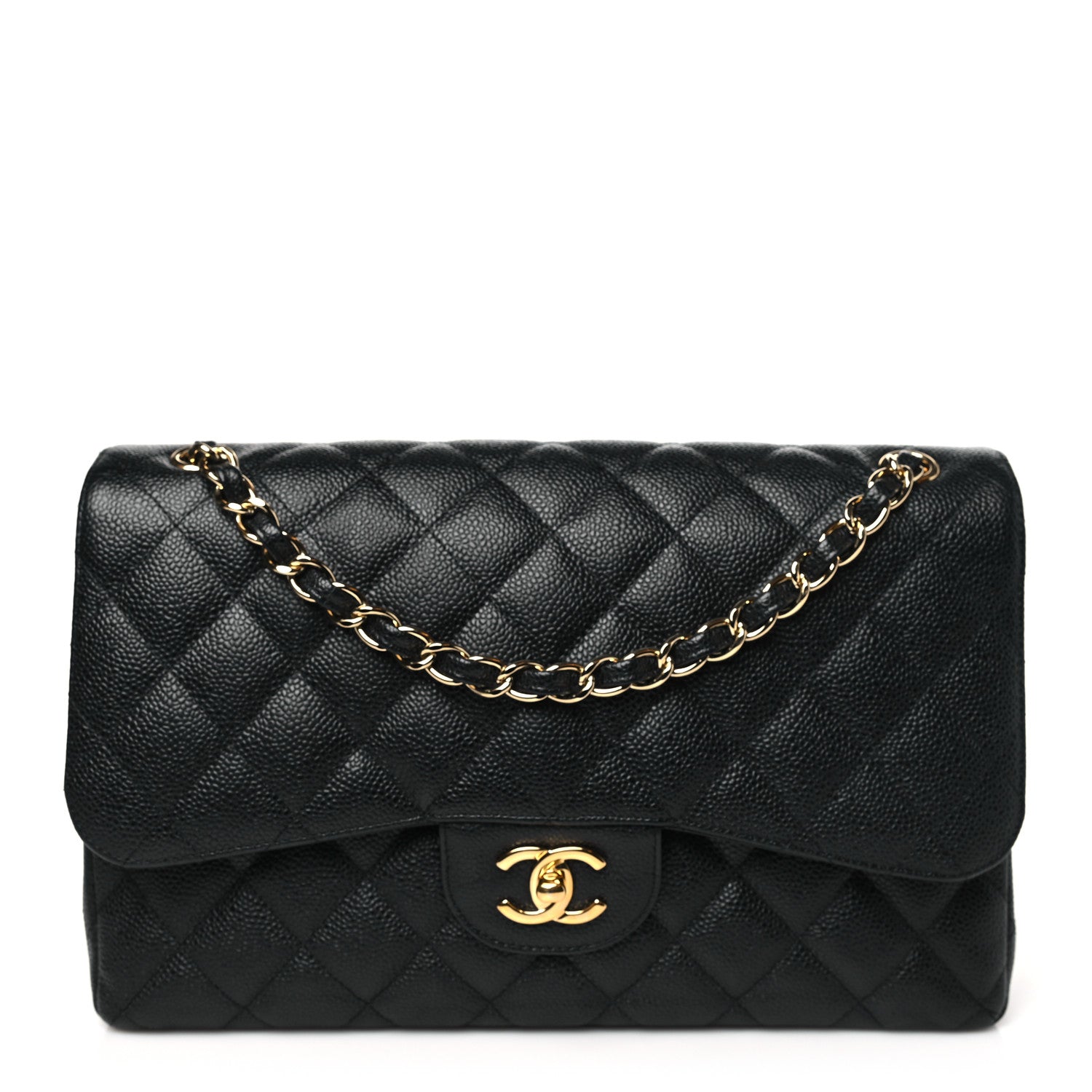 Chanel Caviar Quilted Jumbo Double Flap Black 1 of 10