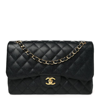 Chanel Caviar Quilted Jumbo Double Flap Black 1 of 10