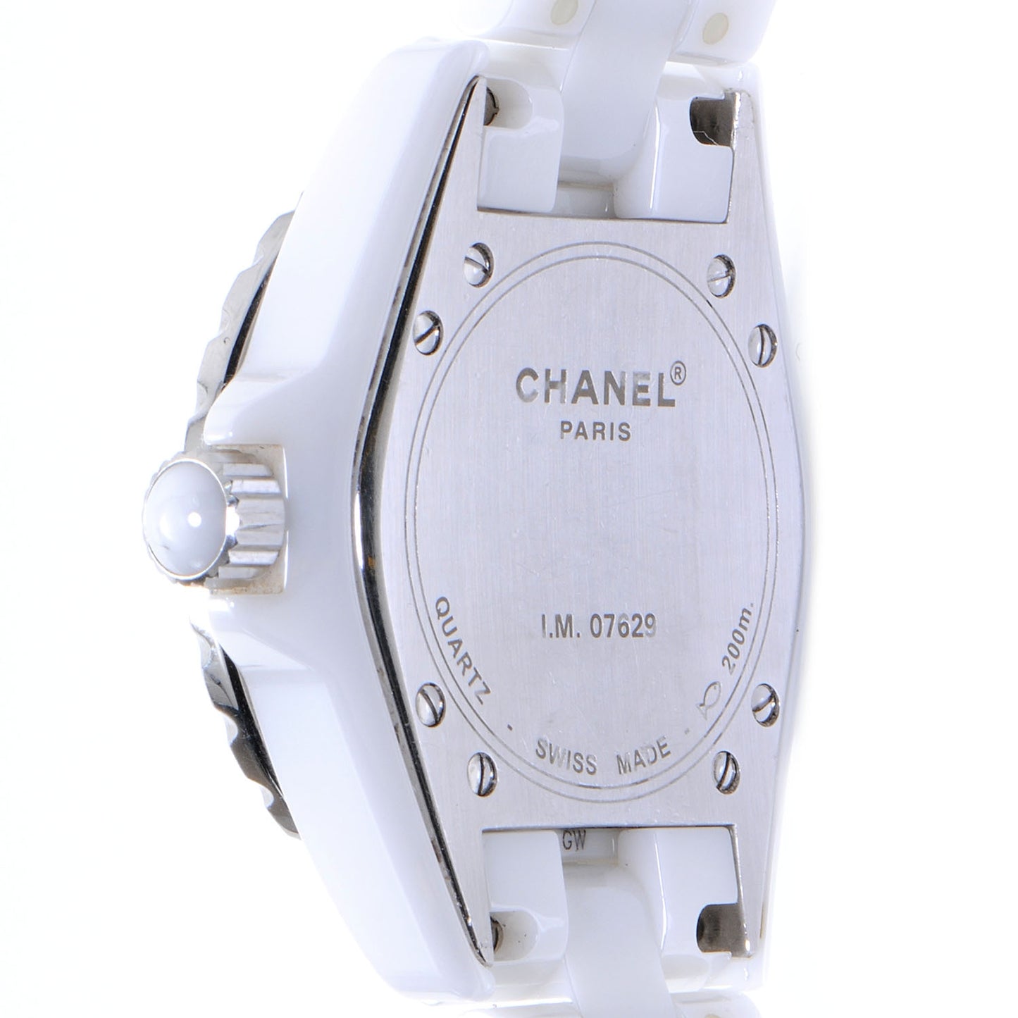 Stainless Steel Ceramic 33mm J12 Quartz Watch White