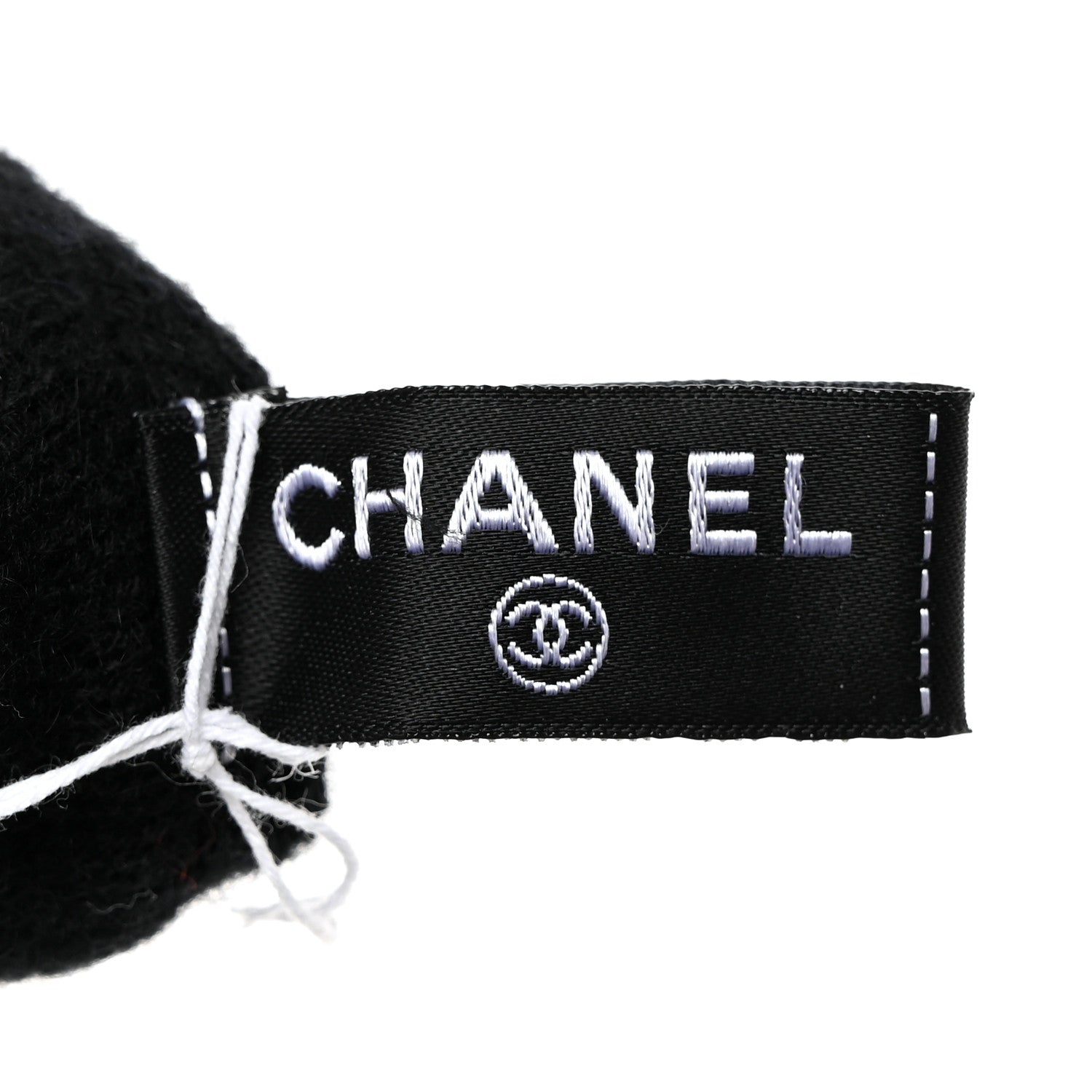 Chanel Cashmere Knit CC Gloves Black 3 of 4