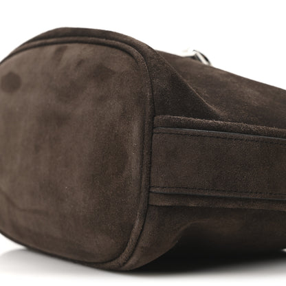 Salvatore Ferragamo Calfskin Suede Medium Archivo Gancio Hobo Testa di Moro 11 of 11