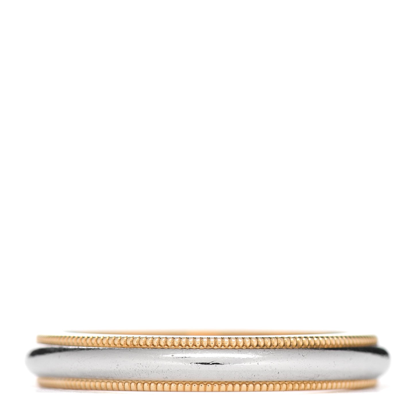 Platinum 18K Yellow Gold 3mm Milgrain Wedding Band Ring 57 8