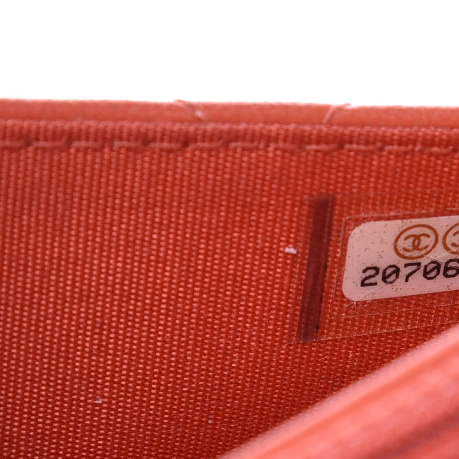 Chanel Lambskin Quilted Boy Wallet On Chain WOC Orange 8 of 11