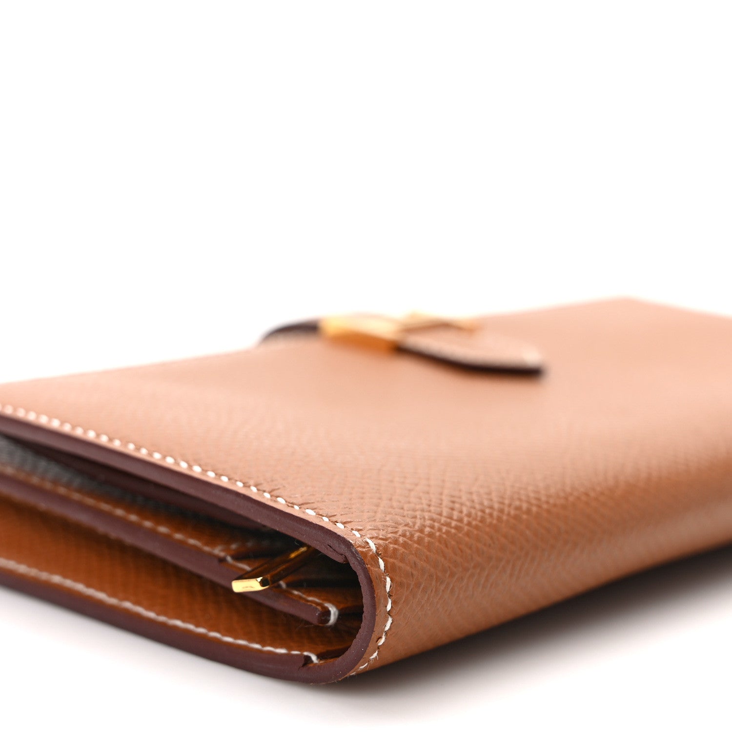 Hermes Epsom Bearn Gusset Wallet Gold 7 of 8
