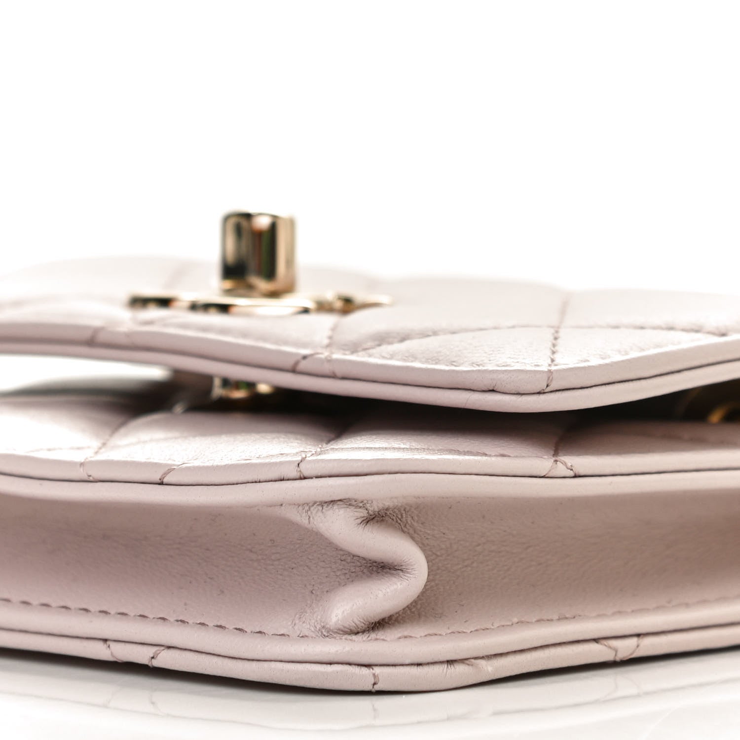 Chanel Lambskin Quilted Trendy CC Card Holder On Chain Light Purple 11 of 11