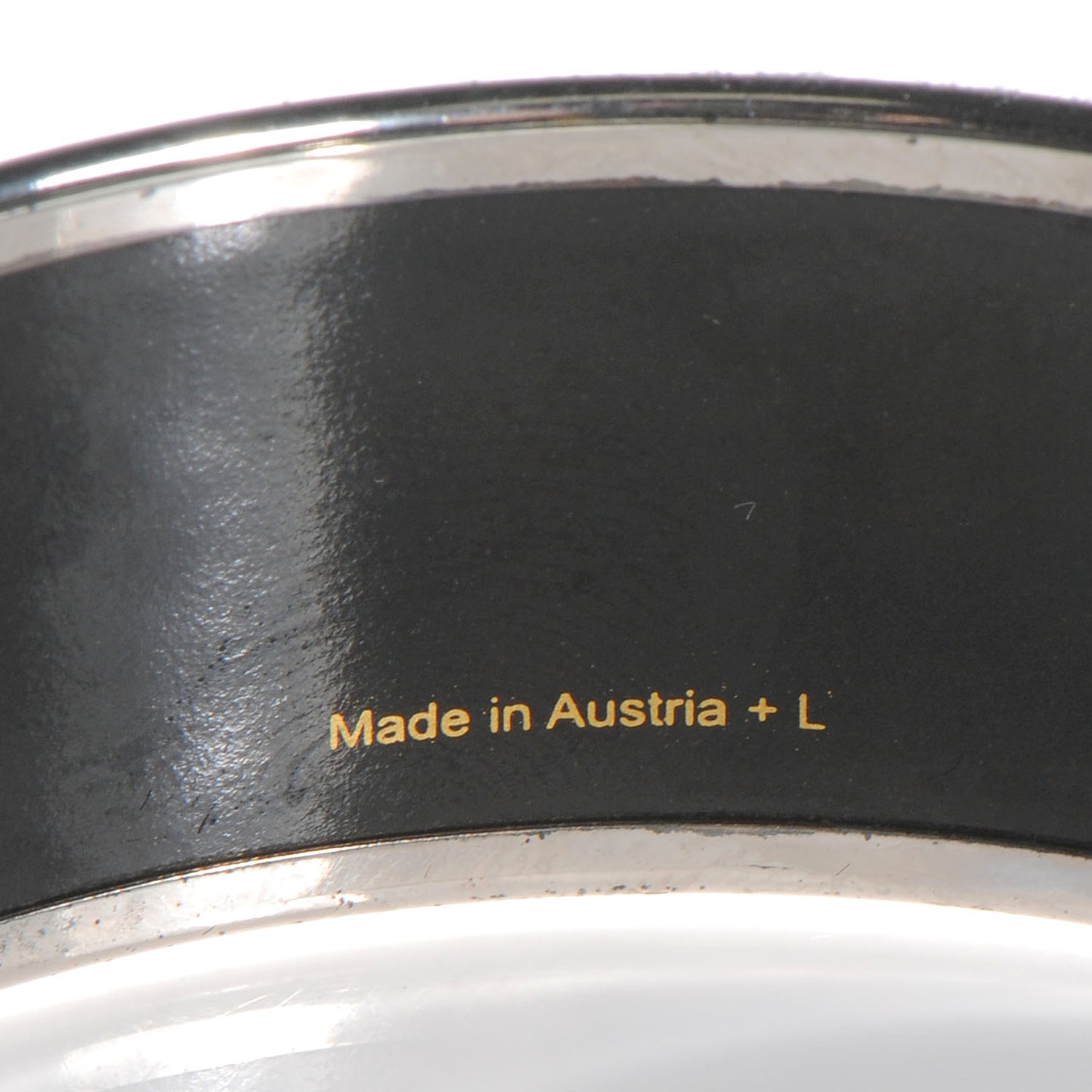 Enamel Printed Wide Grand Apparat Bracelet 65 Black