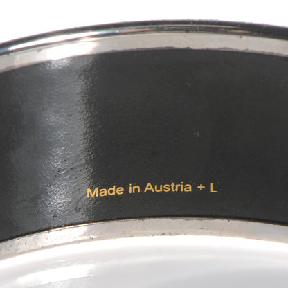 Hermes Enamel Printed Wide Grand Apparat Bracelet 65 Black 5 of 5