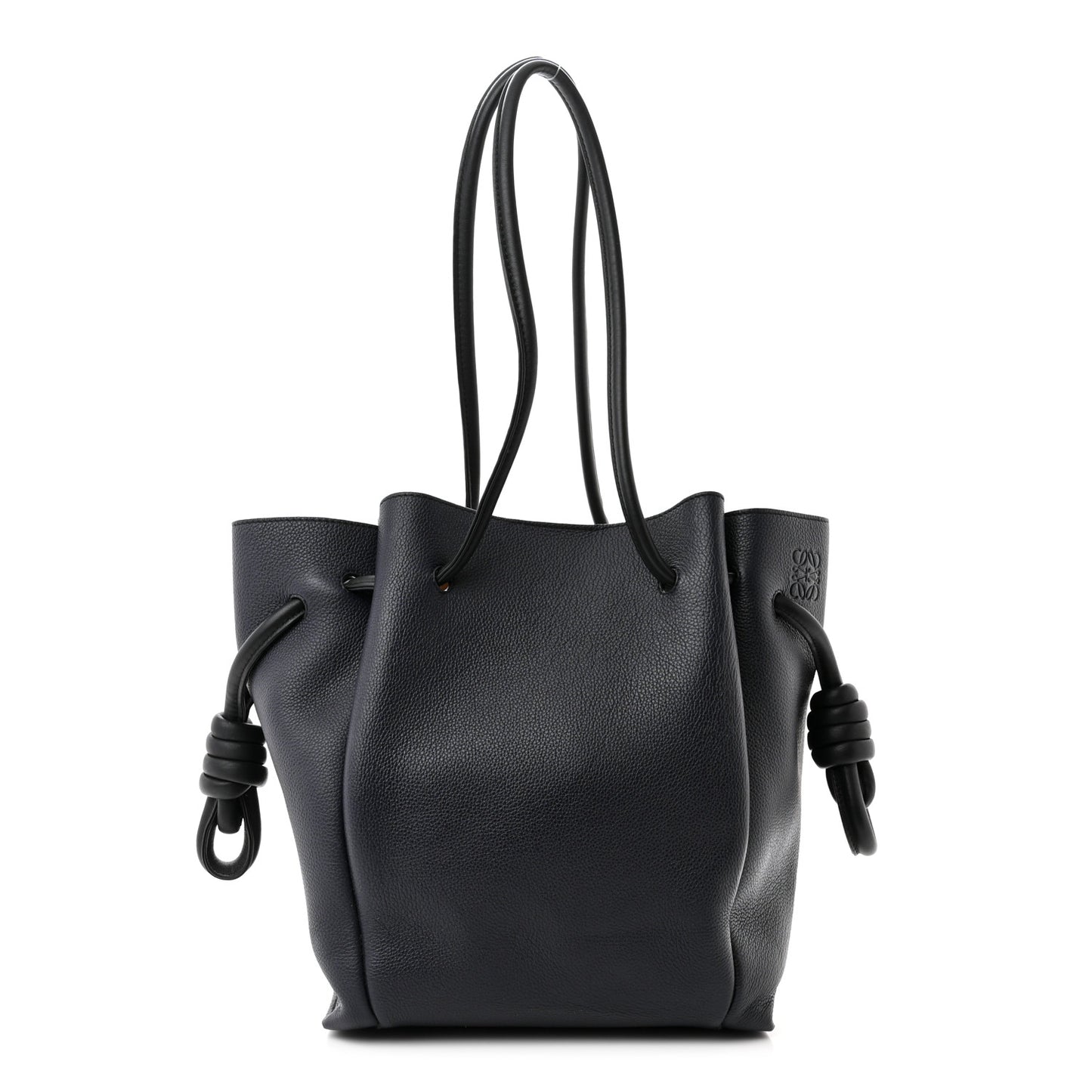 Calfskin Small Flamenco Knot Bag Midnight