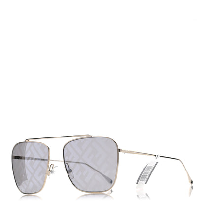 Fendi Metal Aviator FF Sunglasses FF0406/S Gold 1 of 7
