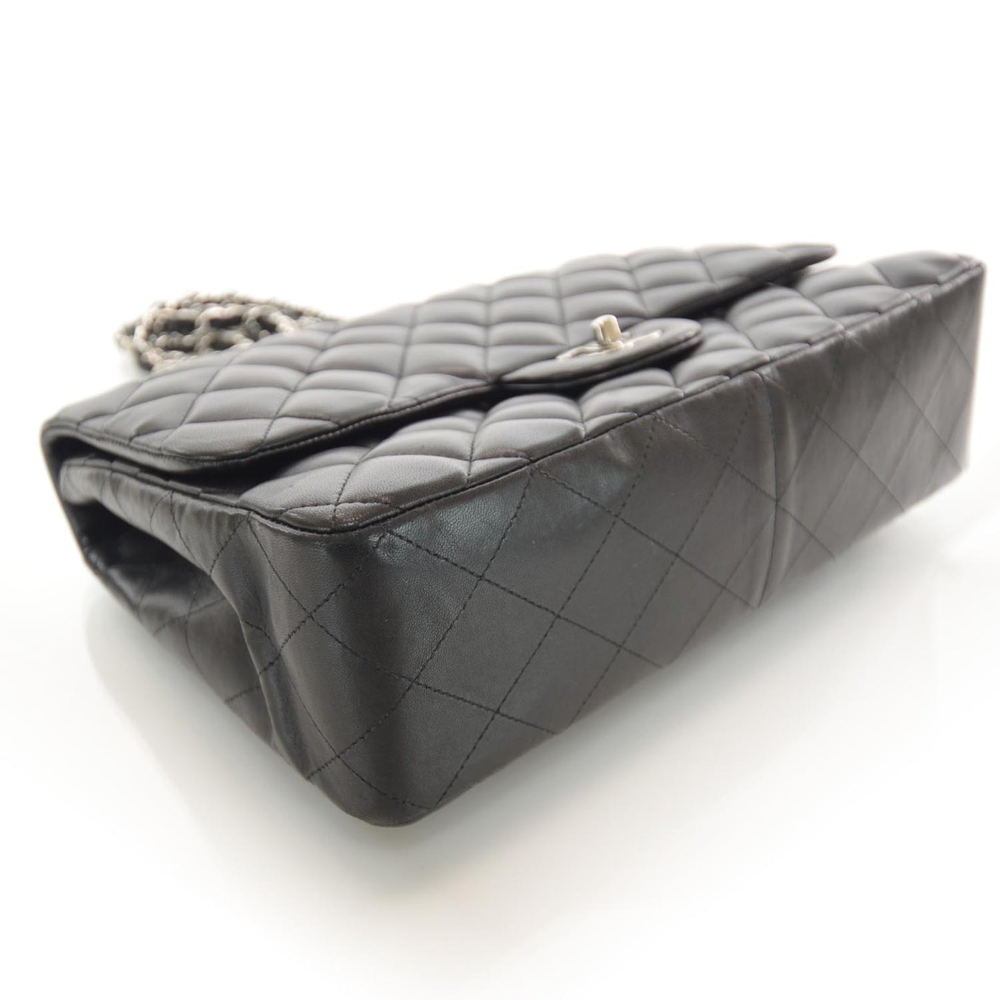 Lambskin Jumbo Single Flap Black