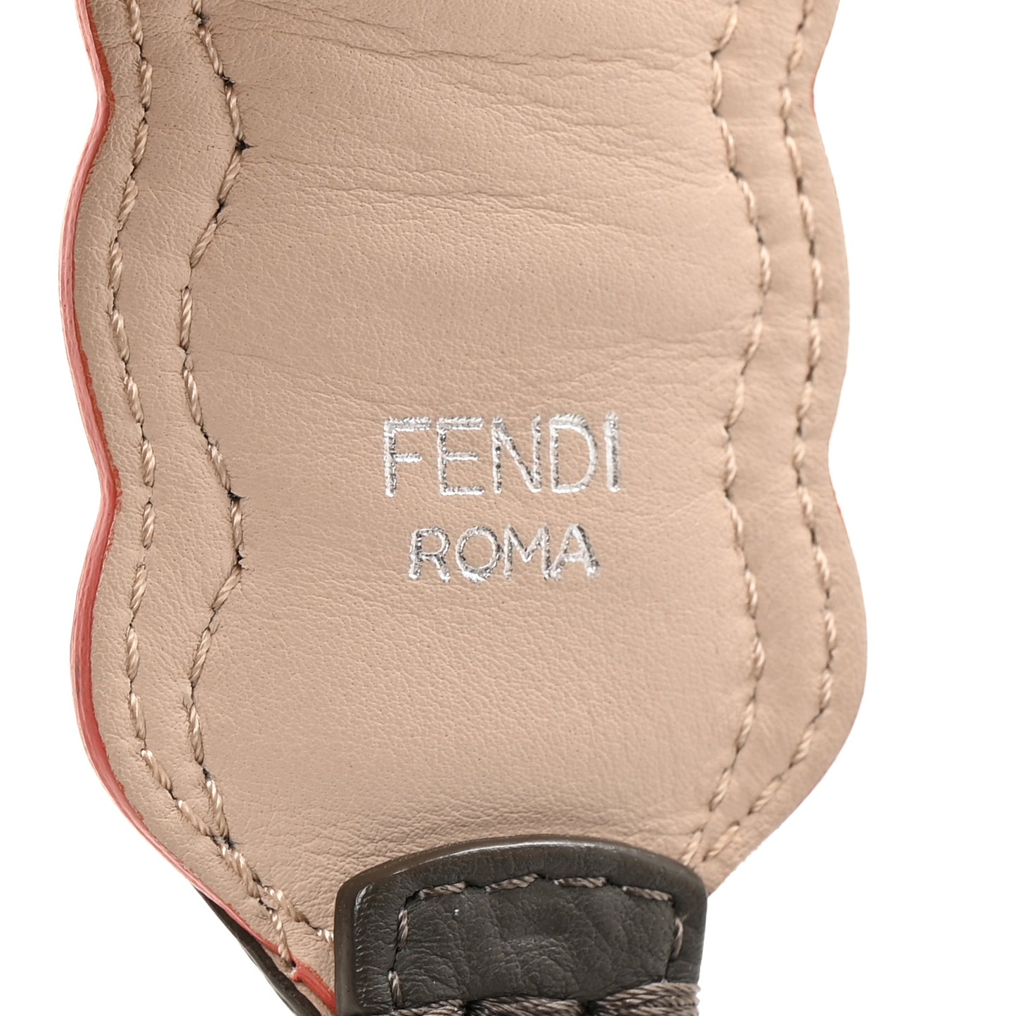 Vitello Dolce Nappa Hypnoteyes Bi-Color Scalloped Spike Studded Strap You Carbone Plaster White Multicolor