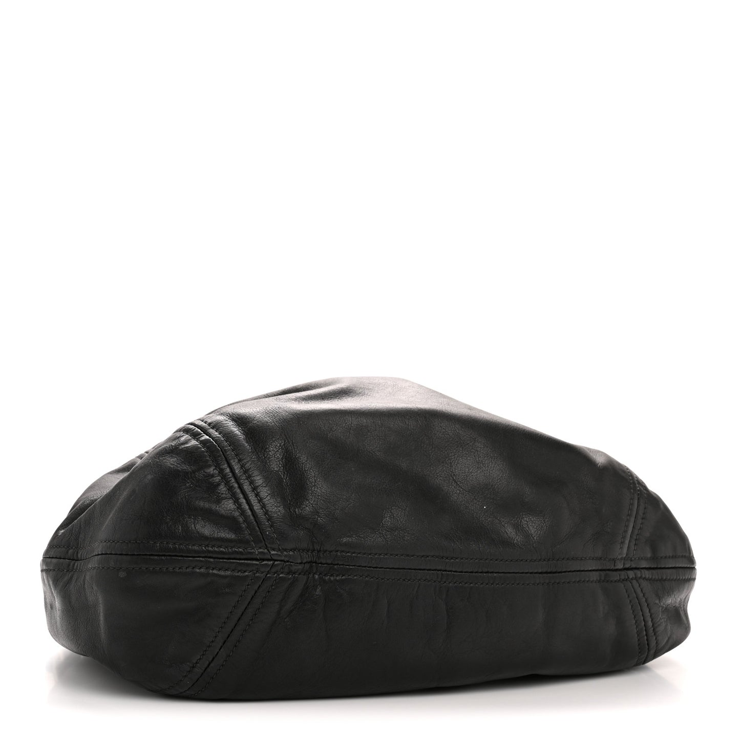 Soft Calf Pleated Hobo Black