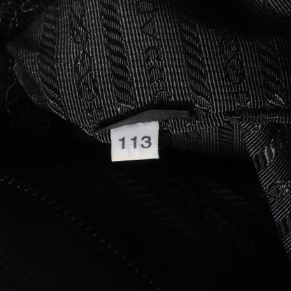 Prada Vitello Daino Side Zip Pocket Hobo Black 8 of 10