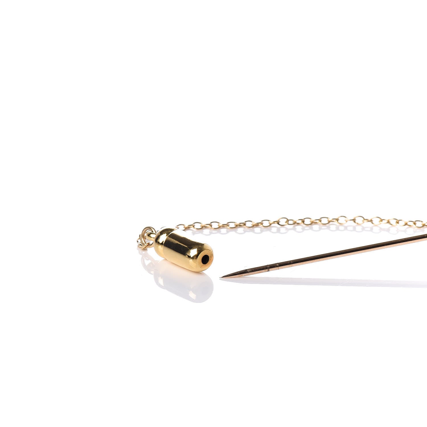 Mikimoto 18K Yellow Gold Akoya Pearl 5.5mm Stick Pin Brooch 4 of 4