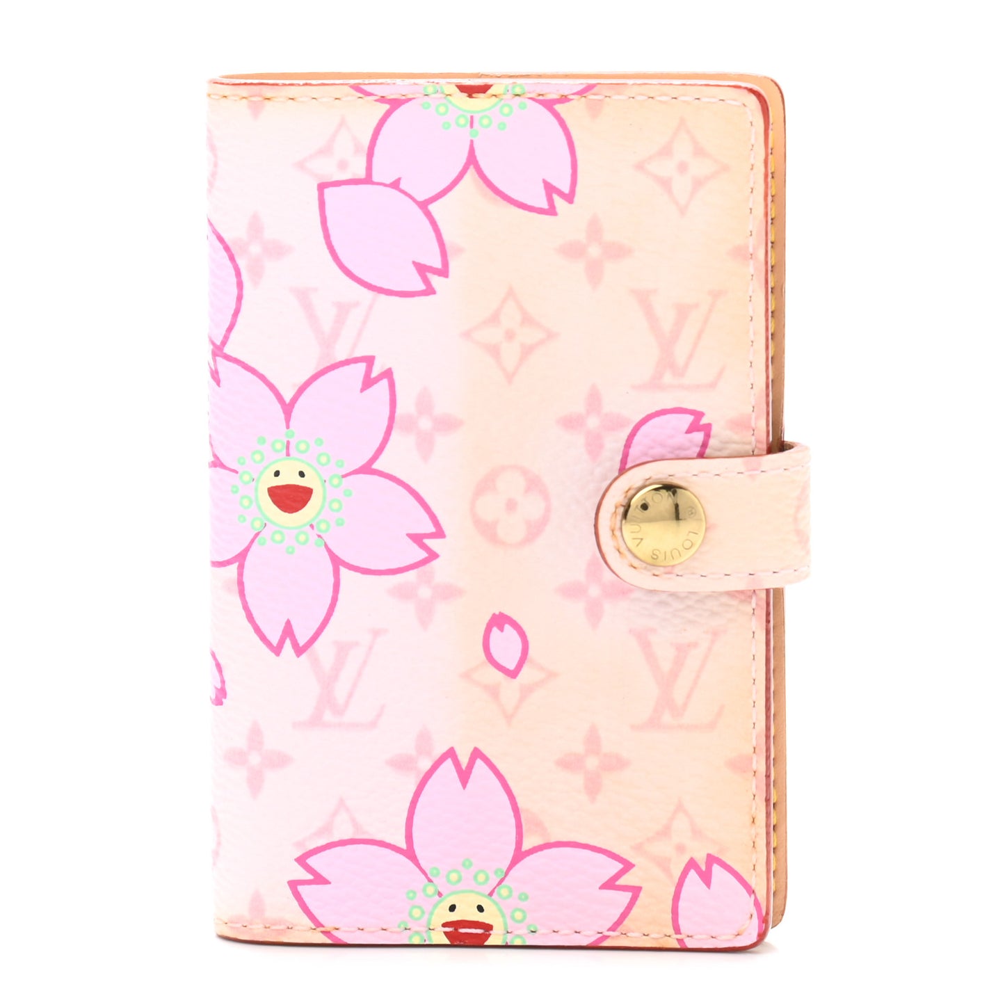 Monogram Cherry Blossom Carnet de Bal Mini Agenda Cover Pink