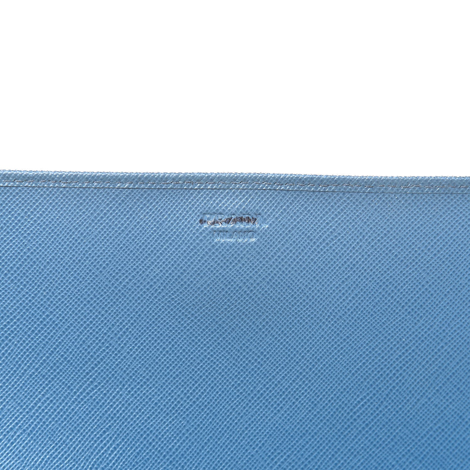 Prada Saffiano Metal Oro Chain Wallet Cobalto 6 of 11