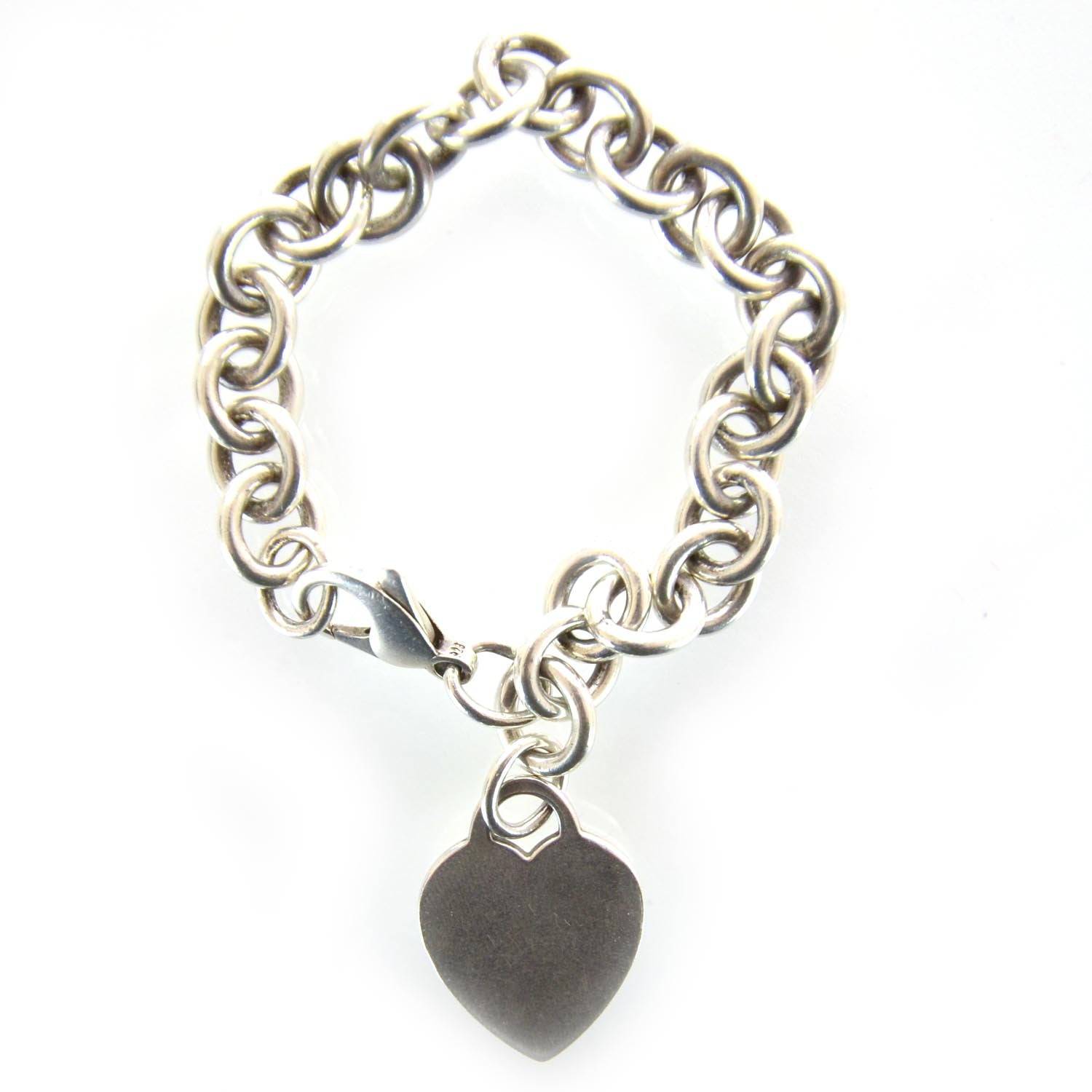 Tiffany Sterling Silver Heart Tag Charm Bracelet 1 of 3