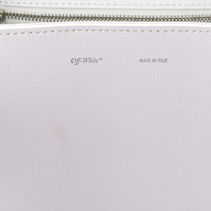 Off-White Saffiano Striped Mini Diag Binder Clip Bag White Black 8 of 12